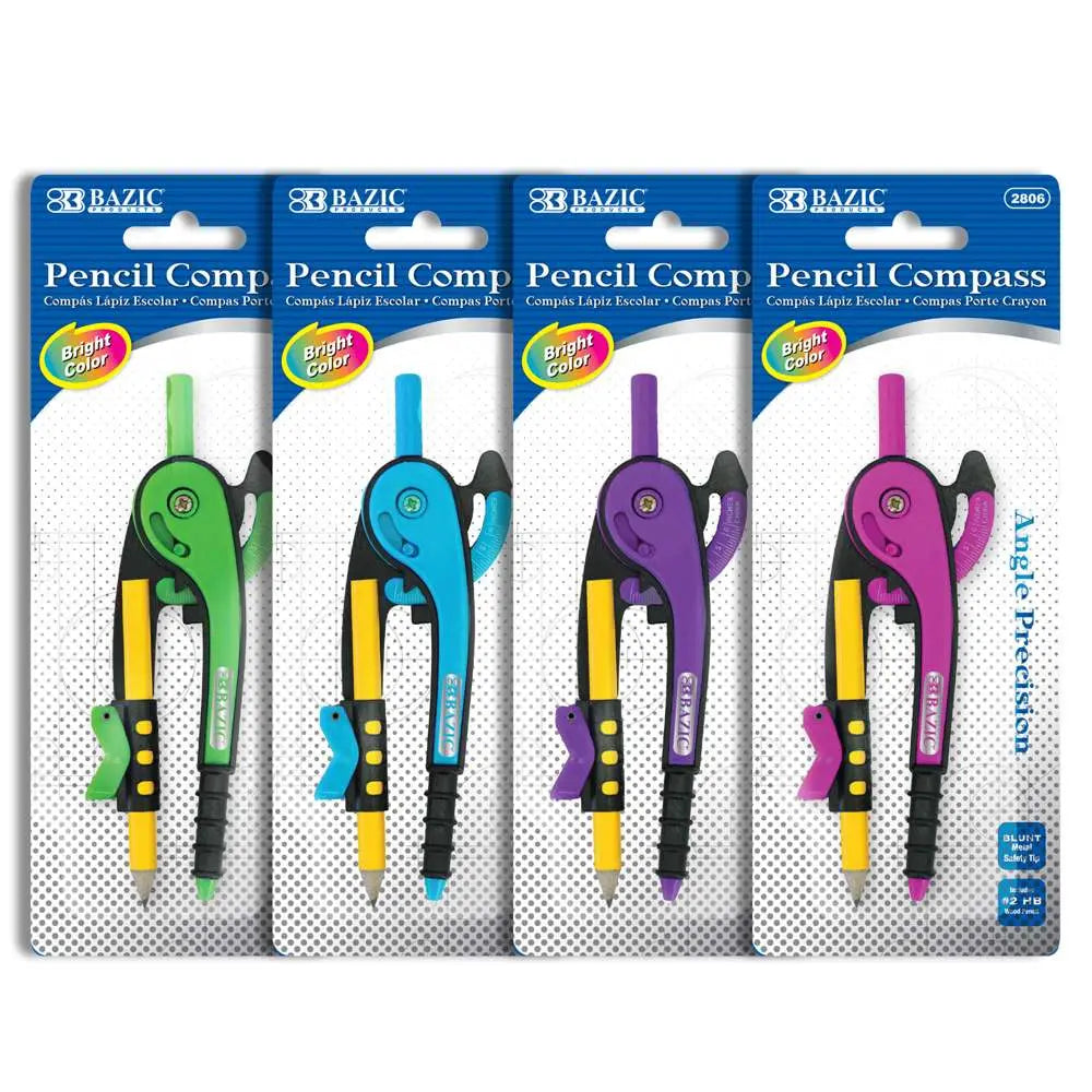 Scale-Arm Compass w/ #2 Wood Pencil – Random Color